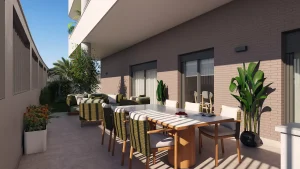 Terraza de la promoción Anara diseñado para Grupo La Romana