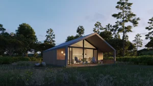 Casa modular Rustik del proyecto Bass Modular diseñado para Bass Houses