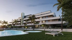 Jardines de la promoción la Solana diseñado para Touza Arquitectos