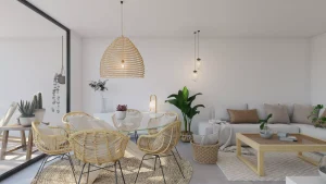 Salón del proyecto Mediterranean diseñado para Bass Houses