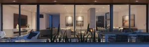 Salón y terraza exterior para el proyecto Eleven para Nuovit Homes