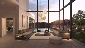 Salón de Villa Marbella, un proyecto diseñado para Arturo Montilla