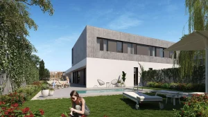 Exterior de una de las propiedades de Foresta II, diseñadas para Nuovit Homes