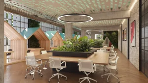 Diseño de las oficinas Wellness Workspace, para OÖD Architects